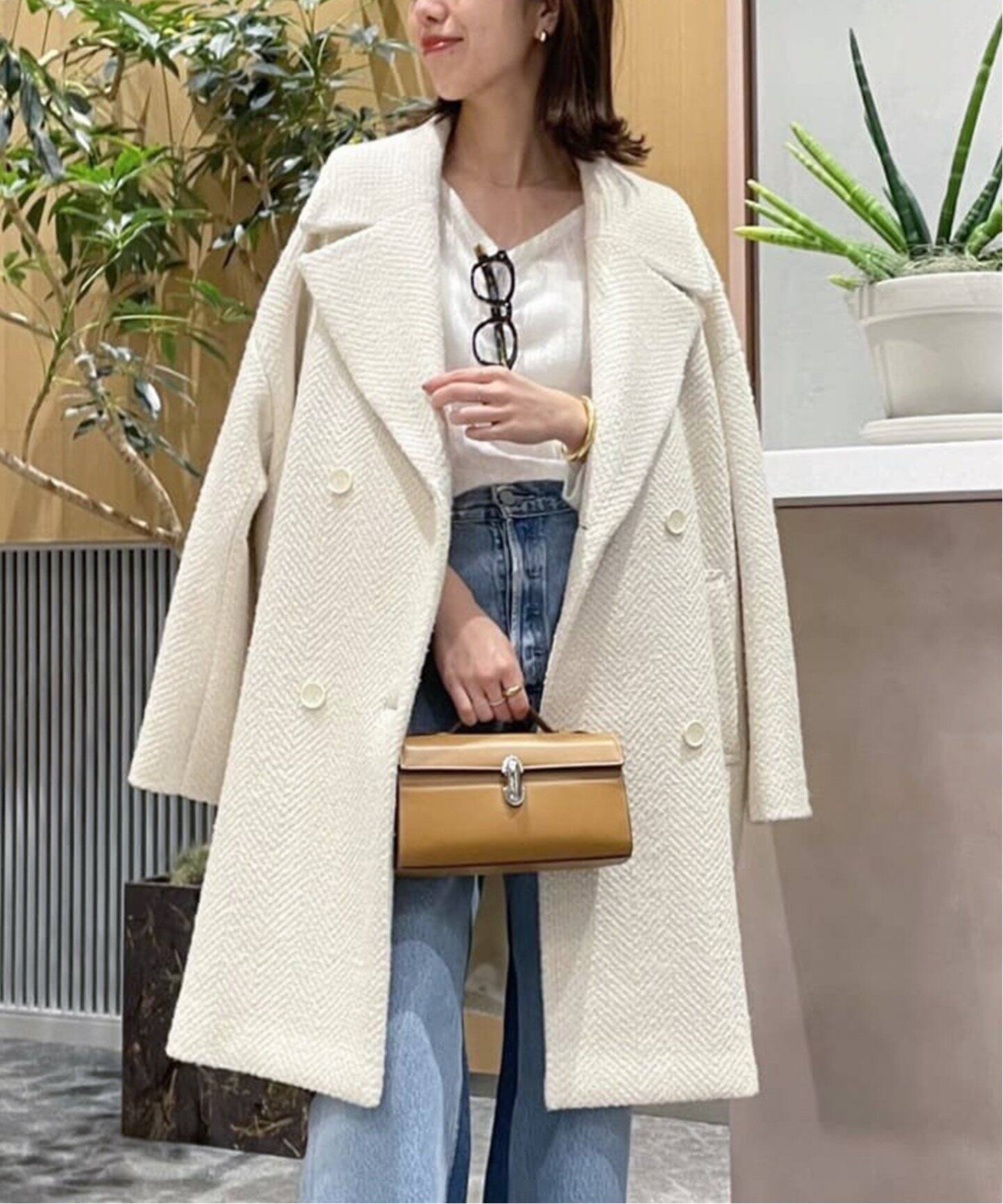 GIOLICA ヘリンボン コクーンコート（その他ブルゾン／アウター  