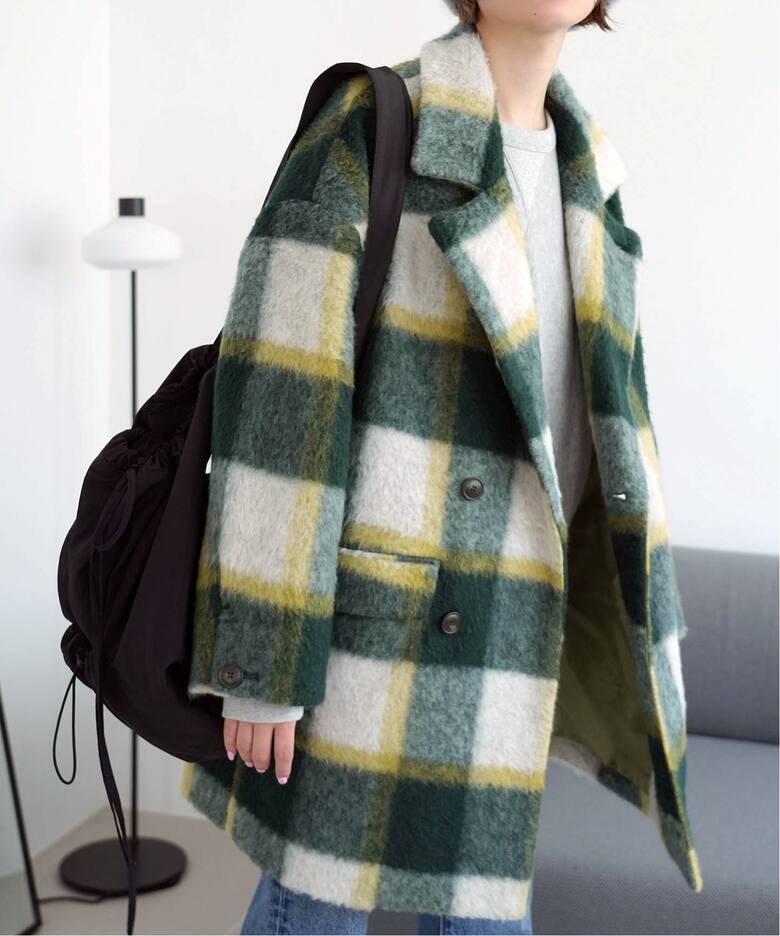 SLOBE citron.シャギーチェックショートコート（その他ブルゾン  