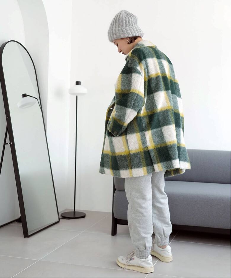 SLOBE citron.シャギーチェックショートコート（その他ブルゾン  