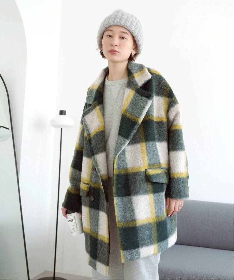 SLOBE citron.シャギーチェックショートコート（その他ブルゾン  