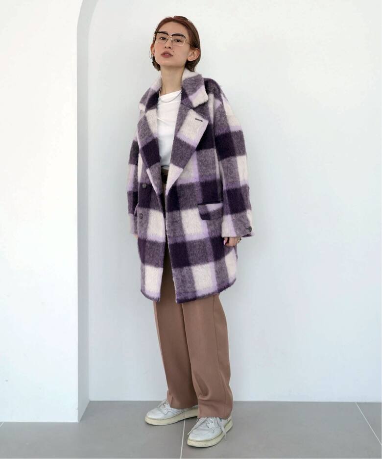 SLOBE citron.シャギーチェックショートコート（その他ブルゾン  