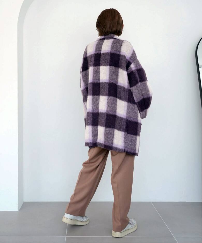 SLOBE citron.シャギーチェックショートコート（その他ブルゾン  