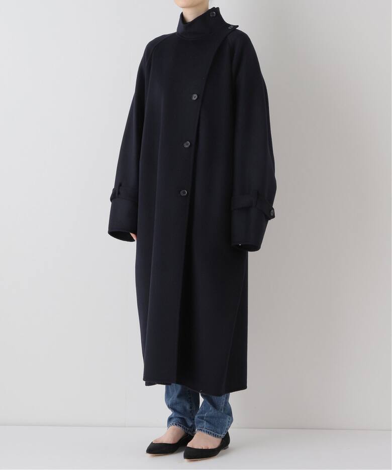 試着のみ MPRMIER フリルノーカラーロングコート38（M-premier - 雑誌  