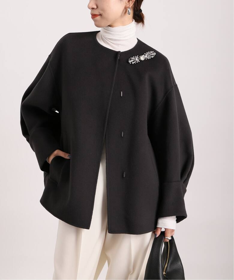 Super160 リバー バルーン袖 コート（その他ブルゾン／アウター  