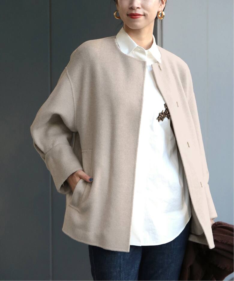 Super160 リバー バルーン袖 コート（その他ブルゾン／アウター  