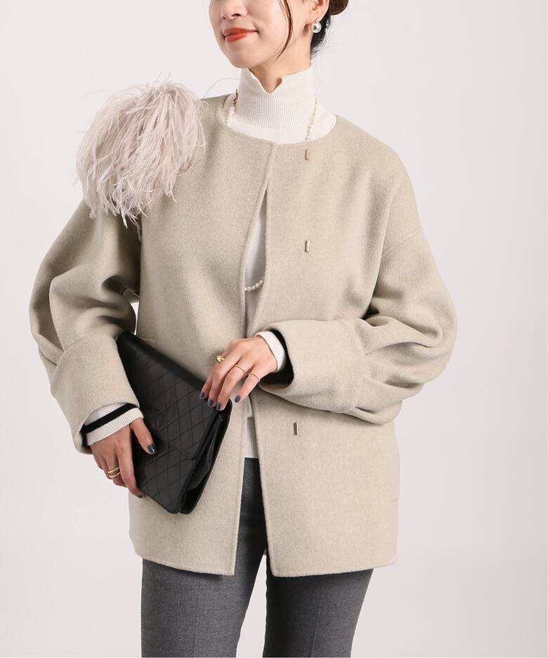 Super160 リバー バルーン袖 コート（その他ブルゾン／アウター  