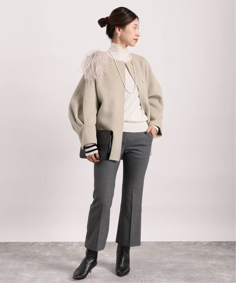 Super160 リバー バルーン袖 コート（その他ブルゾン／アウター  