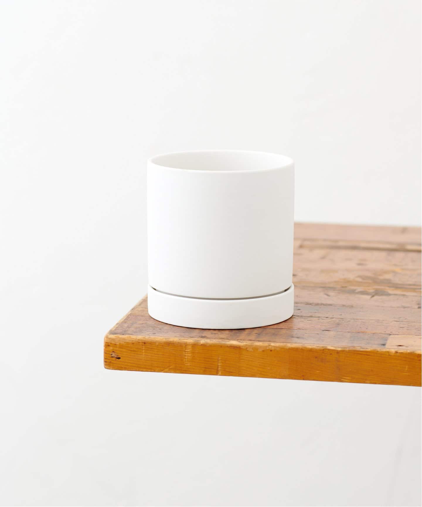 POT SET REAR ソーサー付き ポット 鉢（フラワーベース