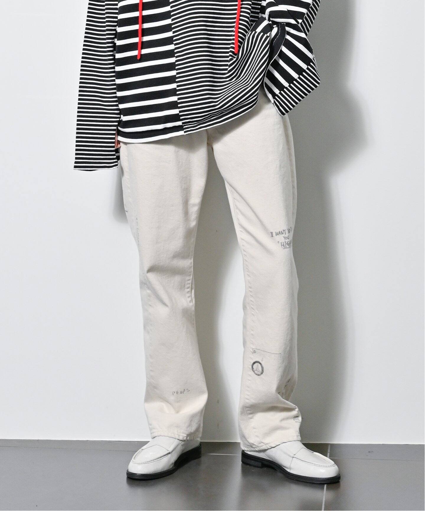 KURO/クロ】CARVER OFF WHITE VW002：デニムパンツ（デニムパンツ 