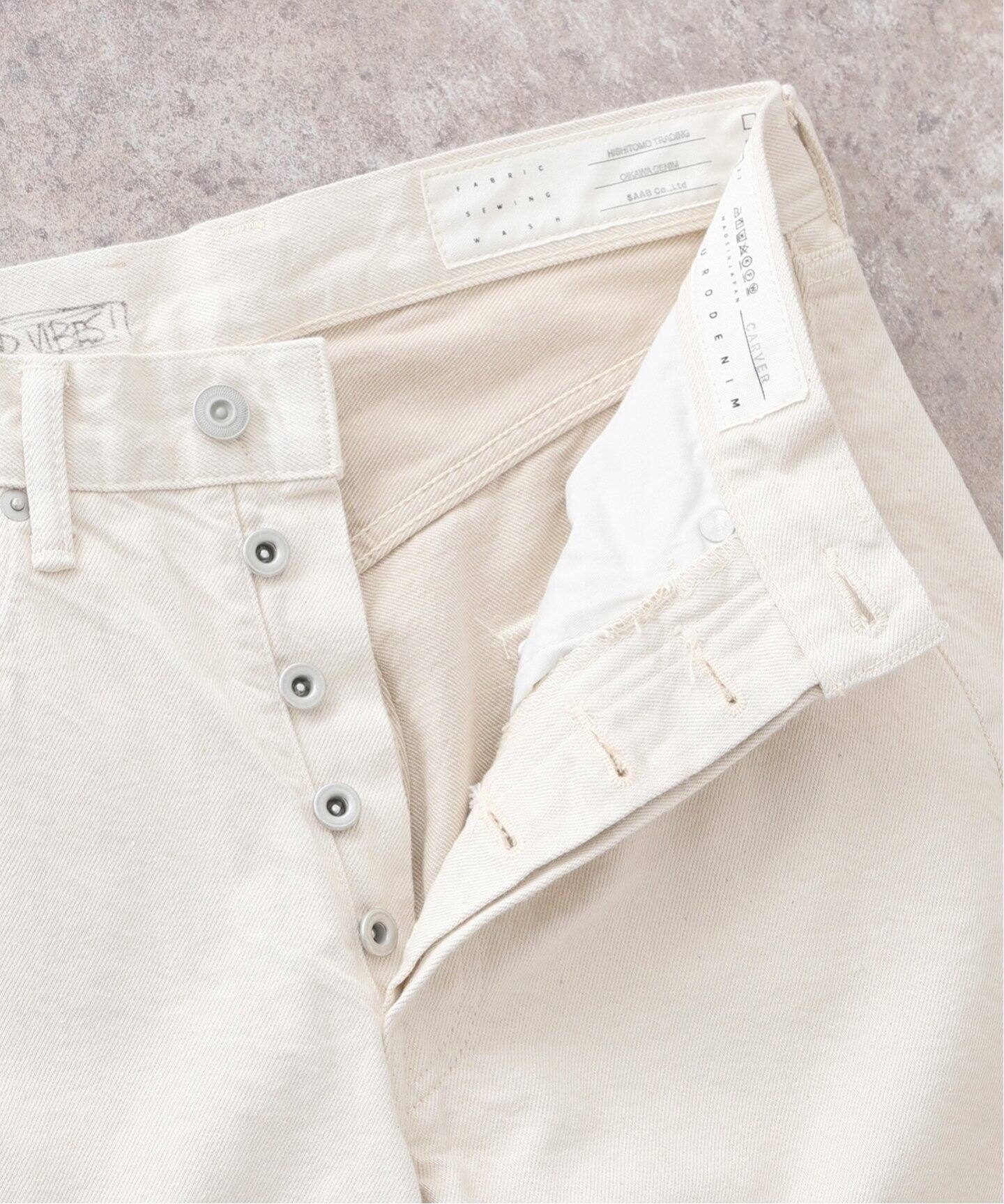 KURO/クロ】CARVER OFF WHITE VW002：デニムパンツ（デニムパンツ 