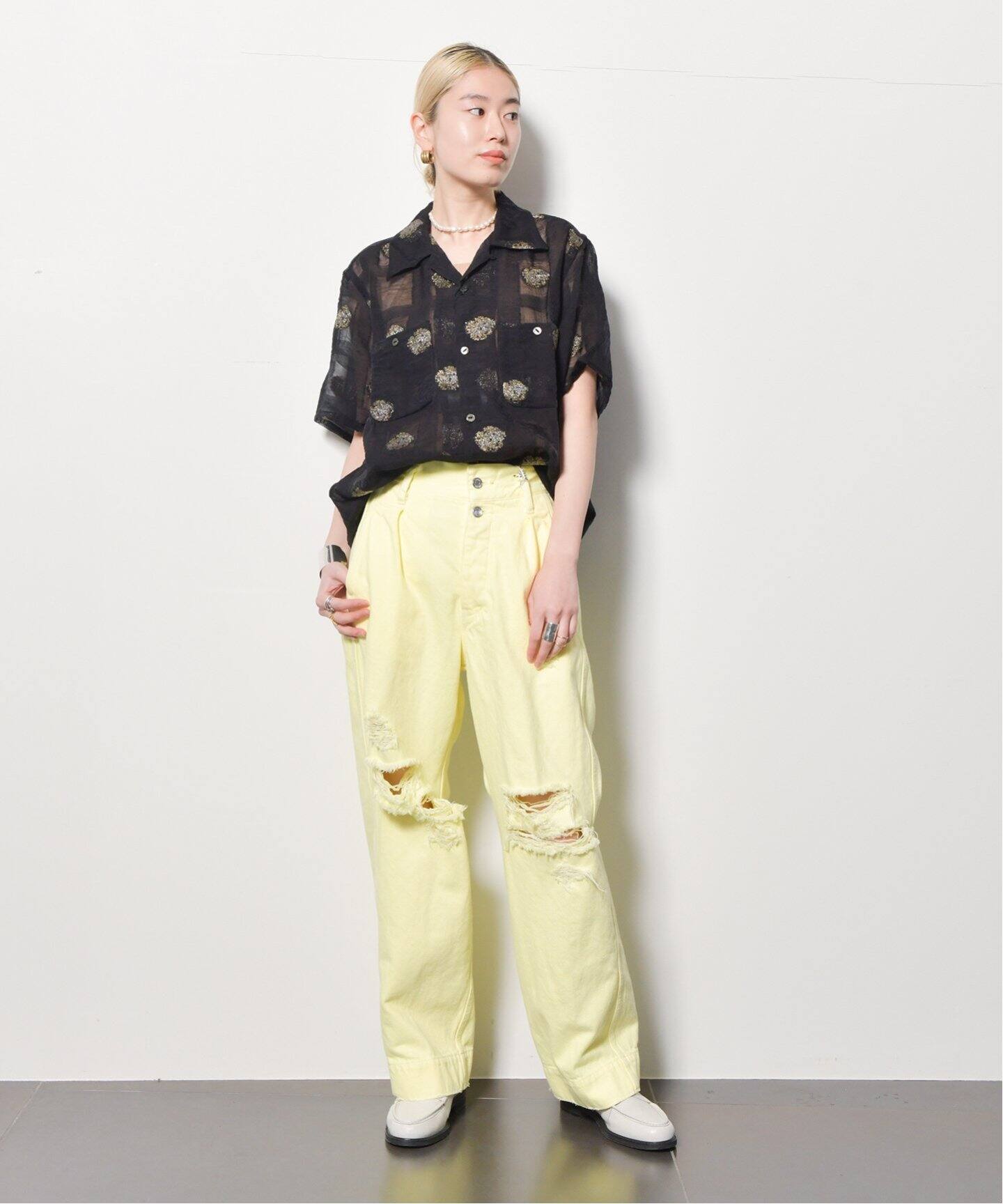 TANAKA/タナカ】別注 THE WIDE JEAN TROUSERS：デニムパンツ（デニム  