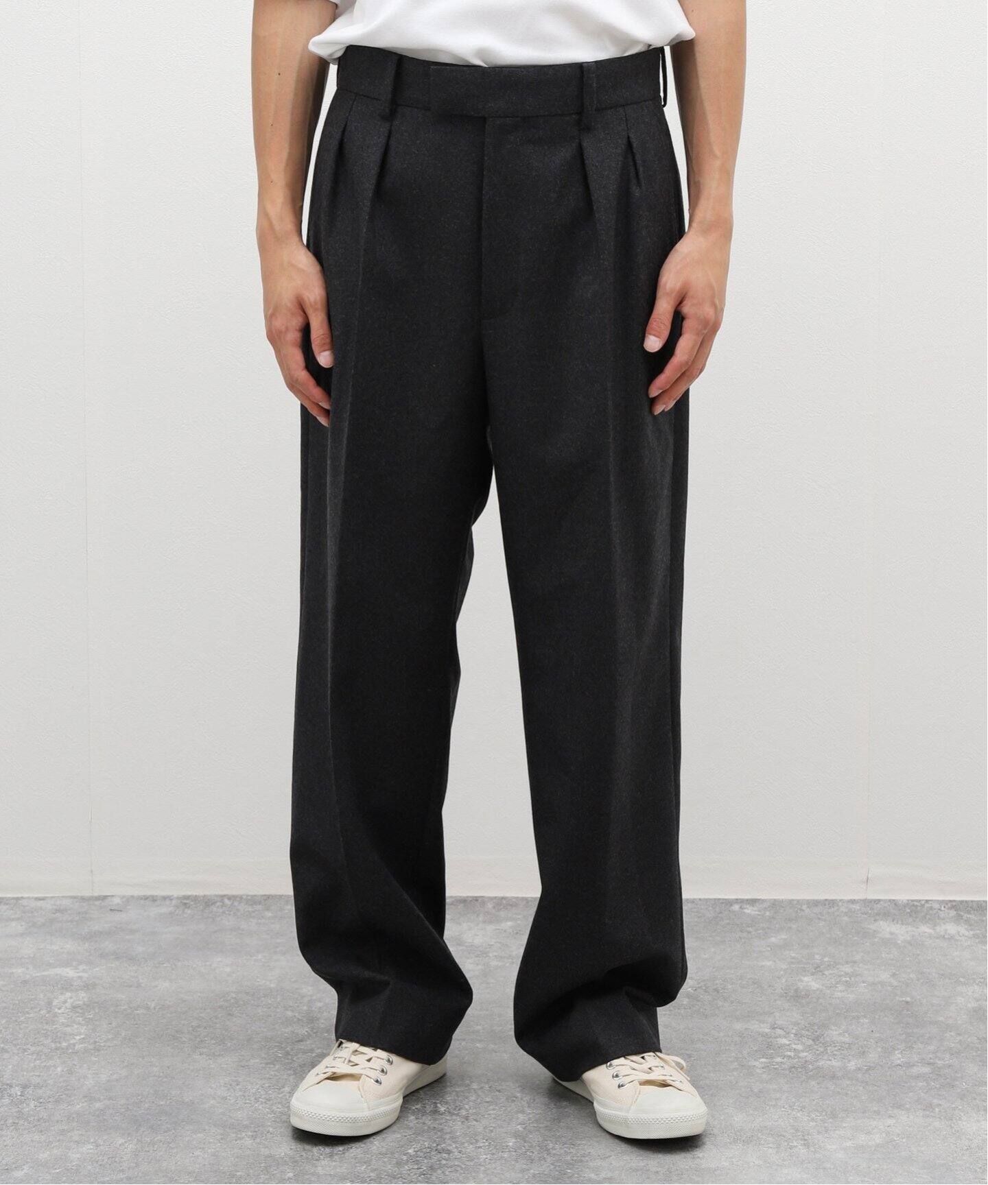 A.PRESSE/アプレッセ】Wide Tapered Trousers（スラックス）｜L 