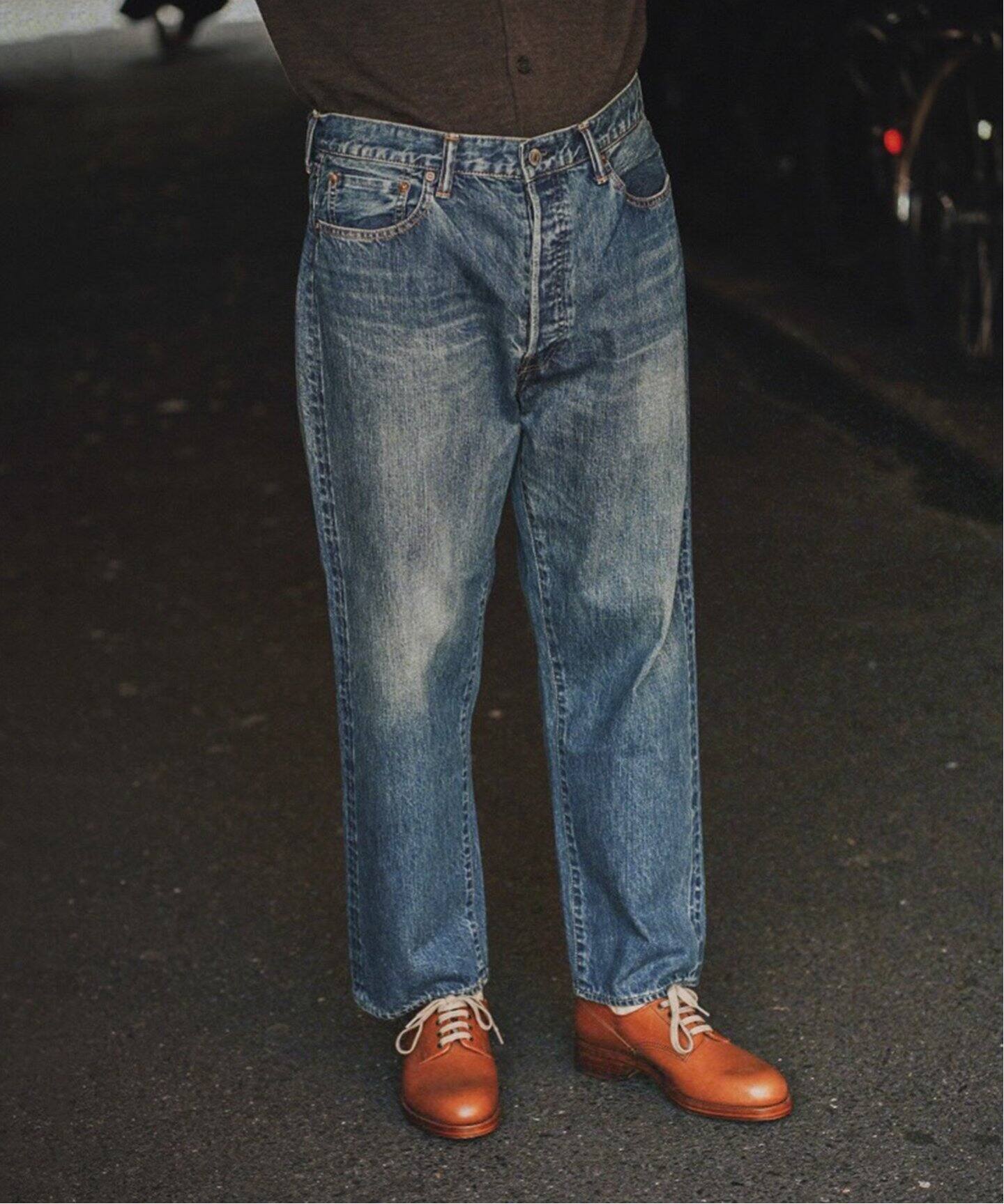 A.PRESSE/アプレッセ】Washed Denim Wide Pants（デニムパンツ 