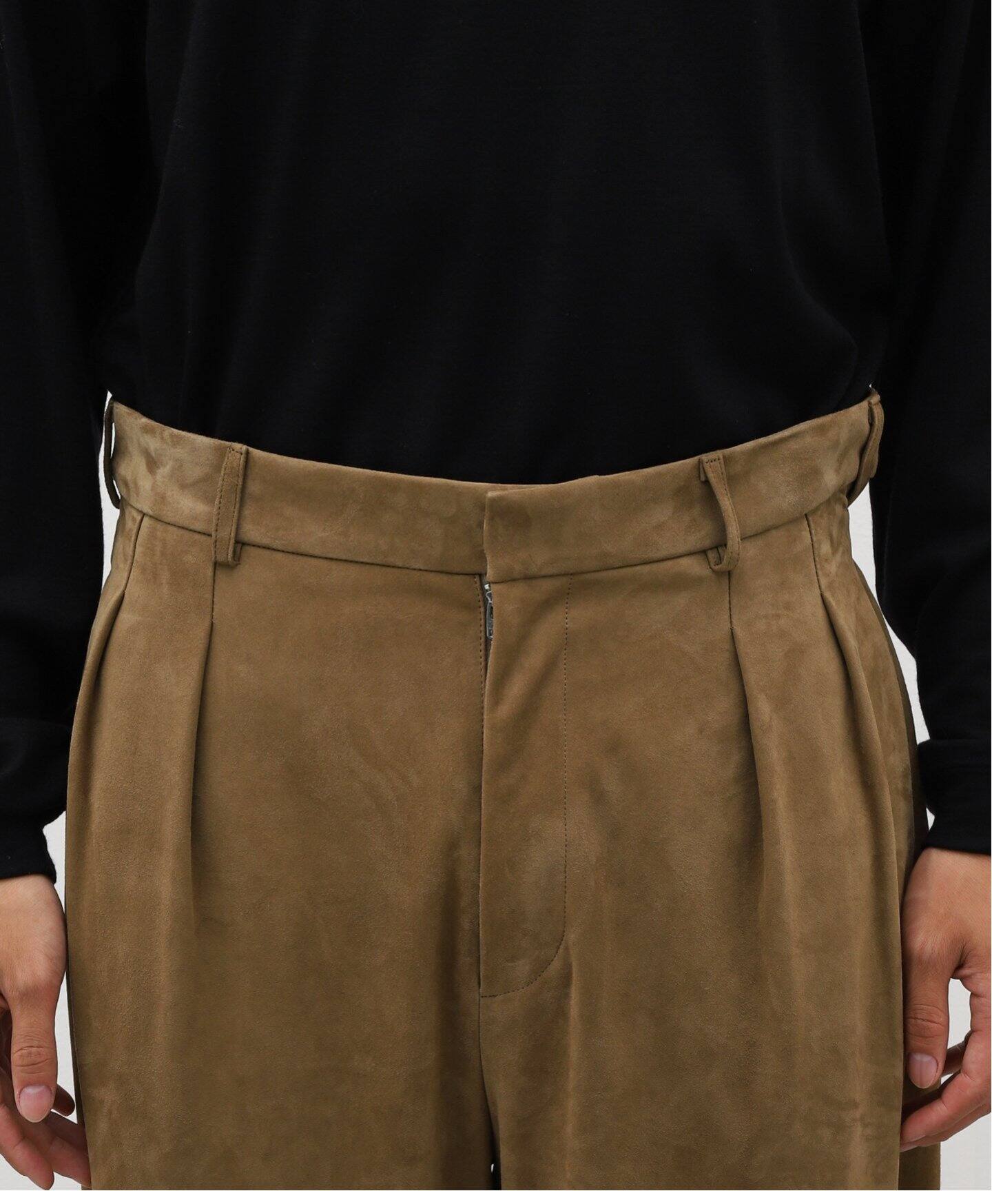 A.PRESSE/アプレッセ】Suede Trousers（スラックス）｜L