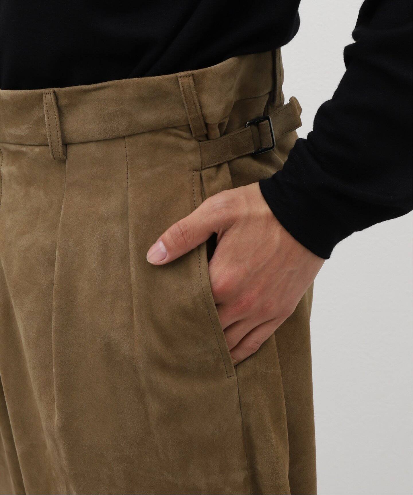 A.PRESSE/アプレッセ】Suede Trousers（スラックス）｜L