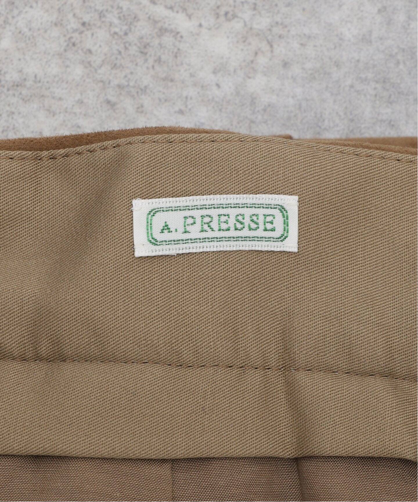 A.PRESSE/アプレッセ】Suede Trousers（スラックス）｜L