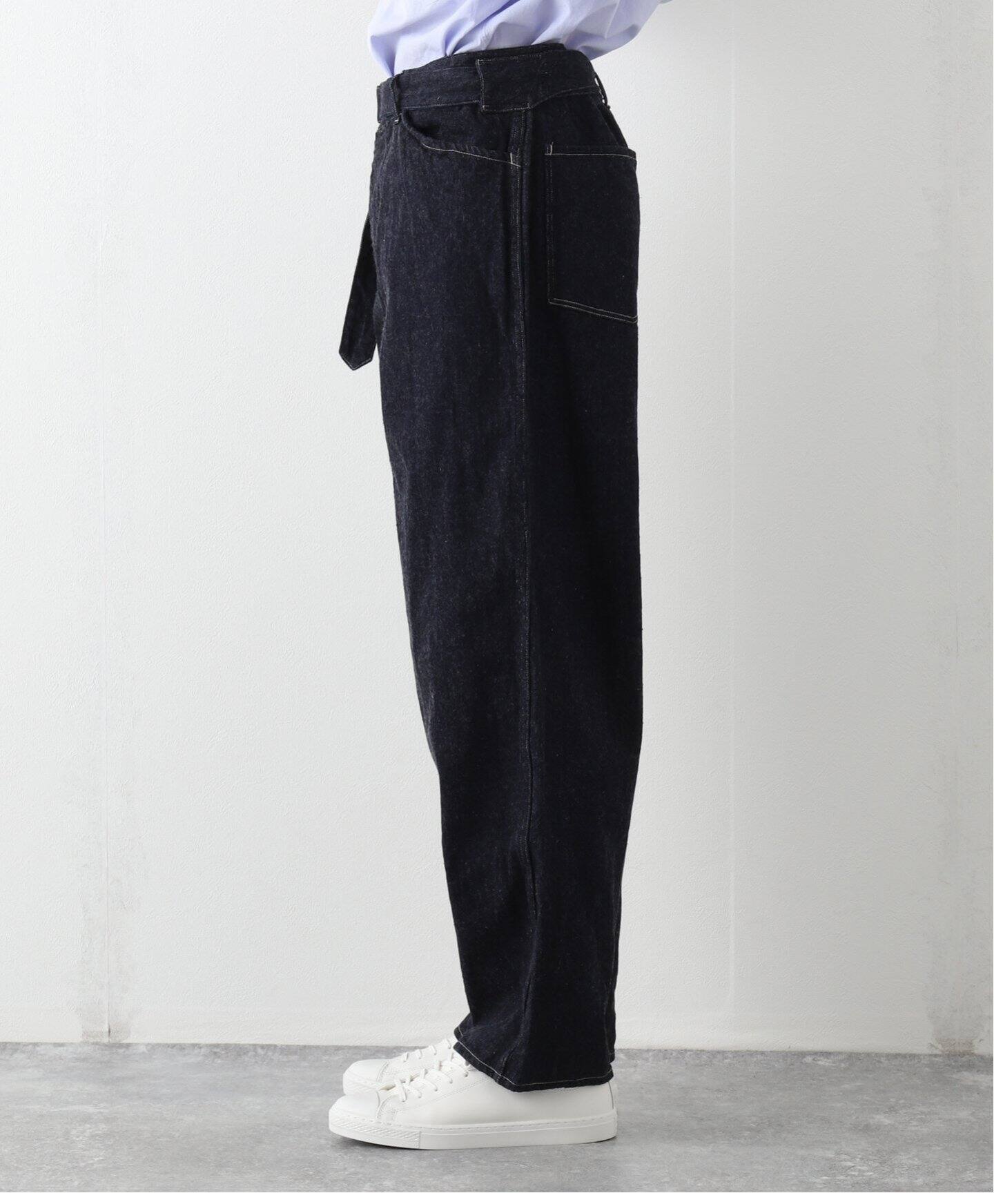 COMOLI / コモリ】denim belted pants（スラックス）｜L 