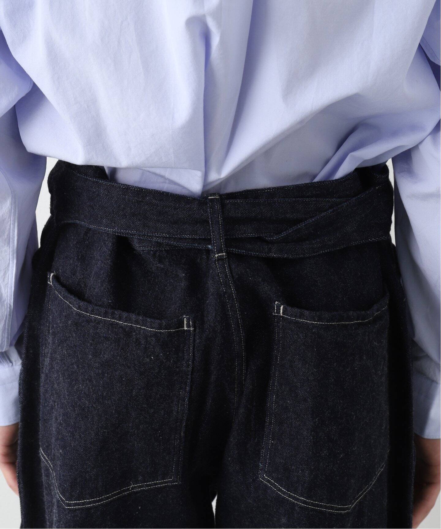 COMOLI / コモリ】denim belted pants（スラックス）｜L 