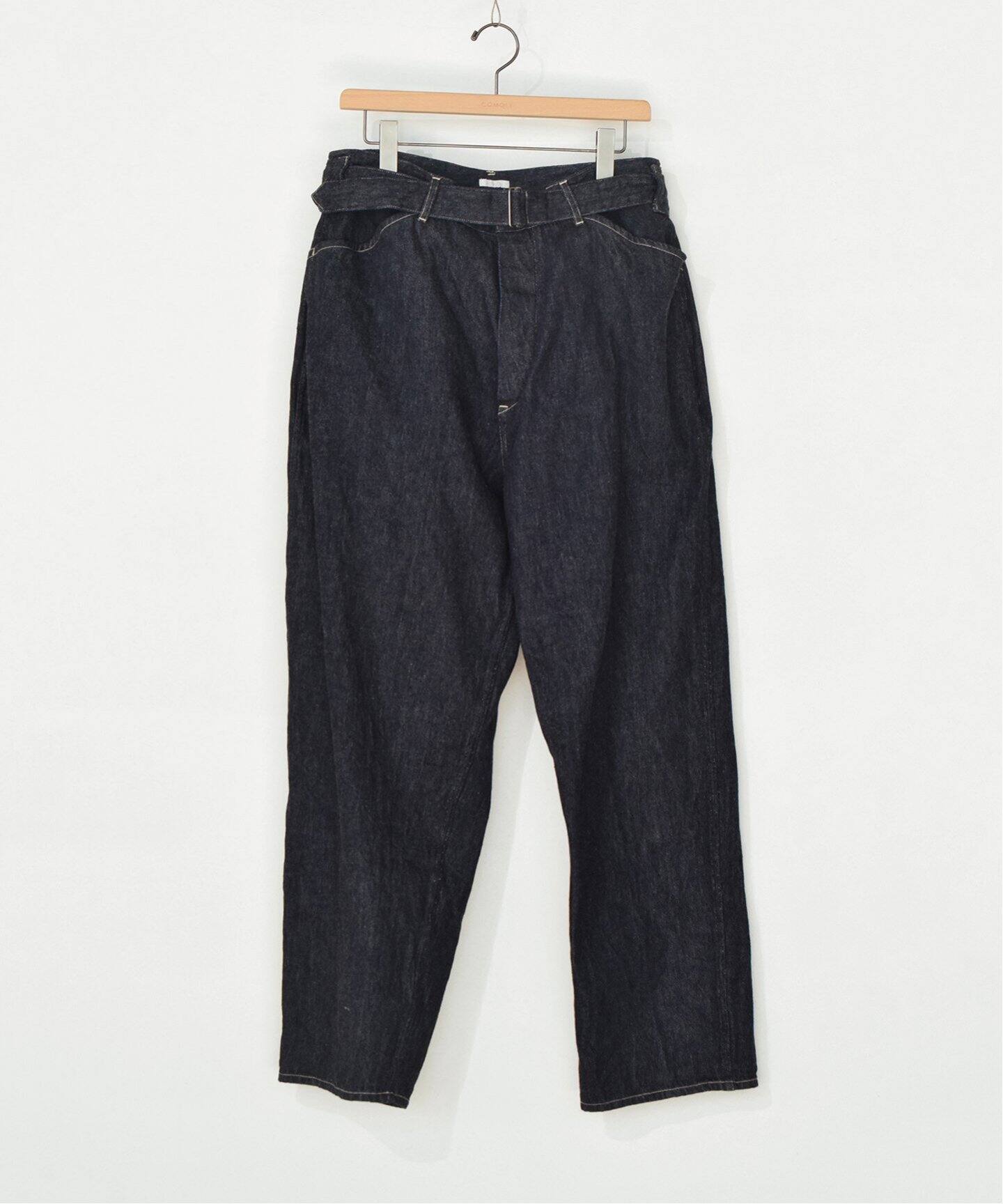 COMOLI / コモリ】denim belted pants（スラックス）｜L