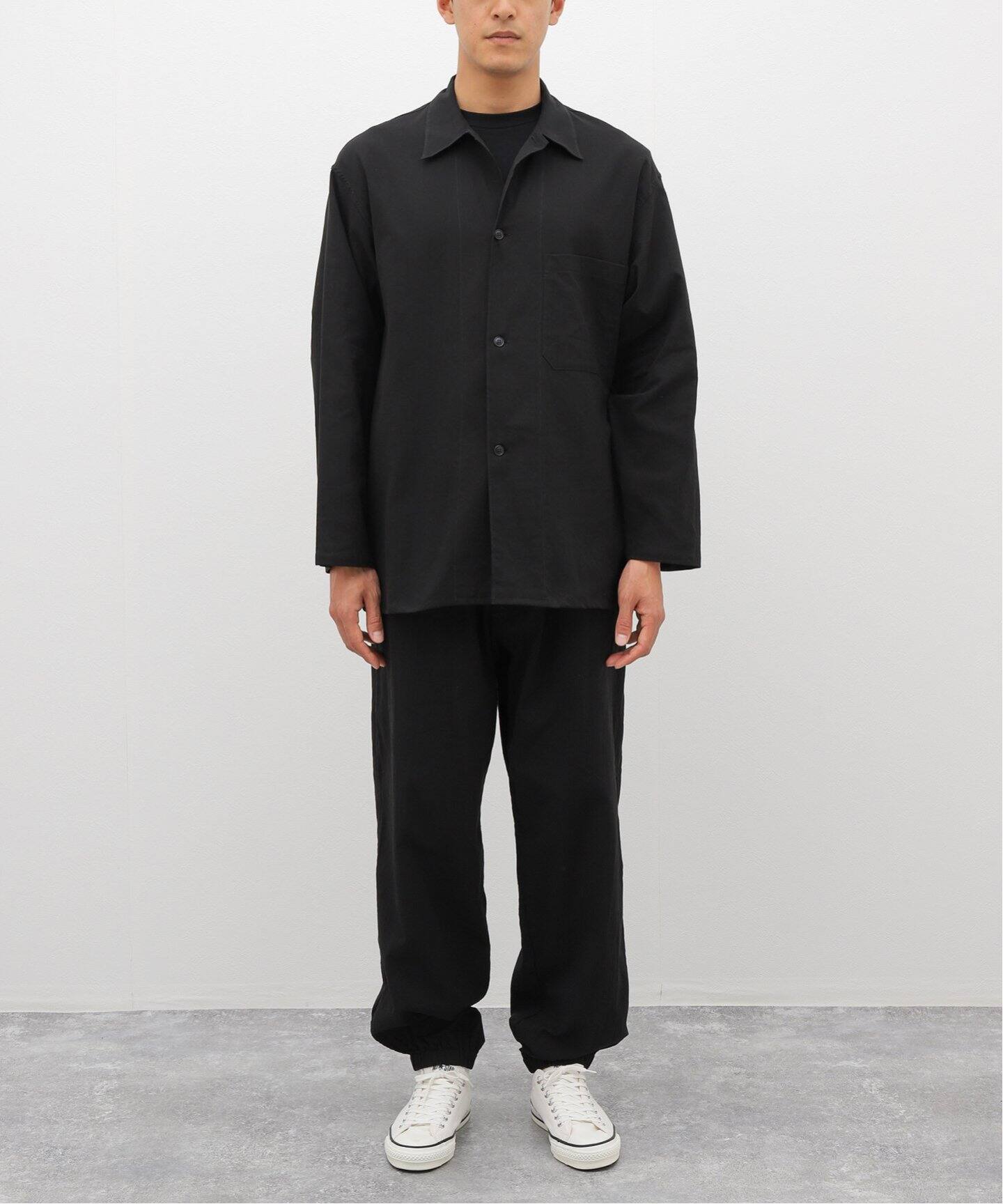 24ss COMOLI コモリ オックスドローストリングパンツ ブラック 1  