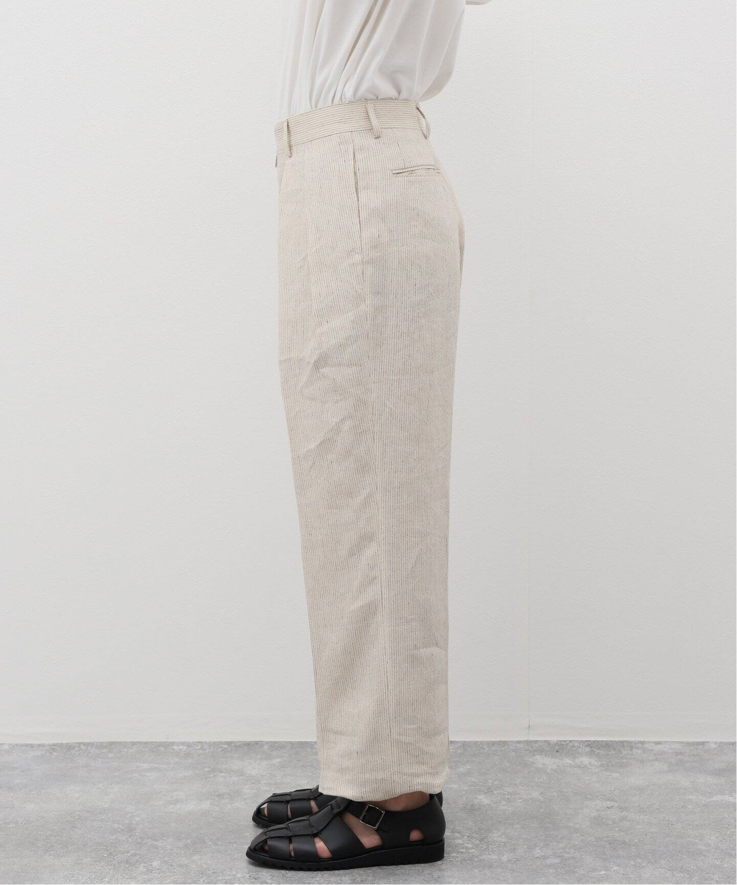 NEAT / ニート】SICILIAN LINEN STRIPE Wide Type1（スラックス）｜L  