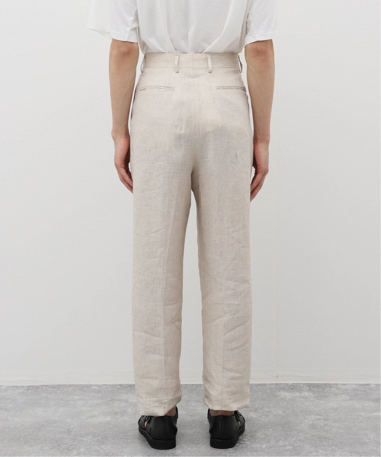 NEAT / ニート】SICILIAN LINEN STRIPE Wide Type1（スラックス）｜L 