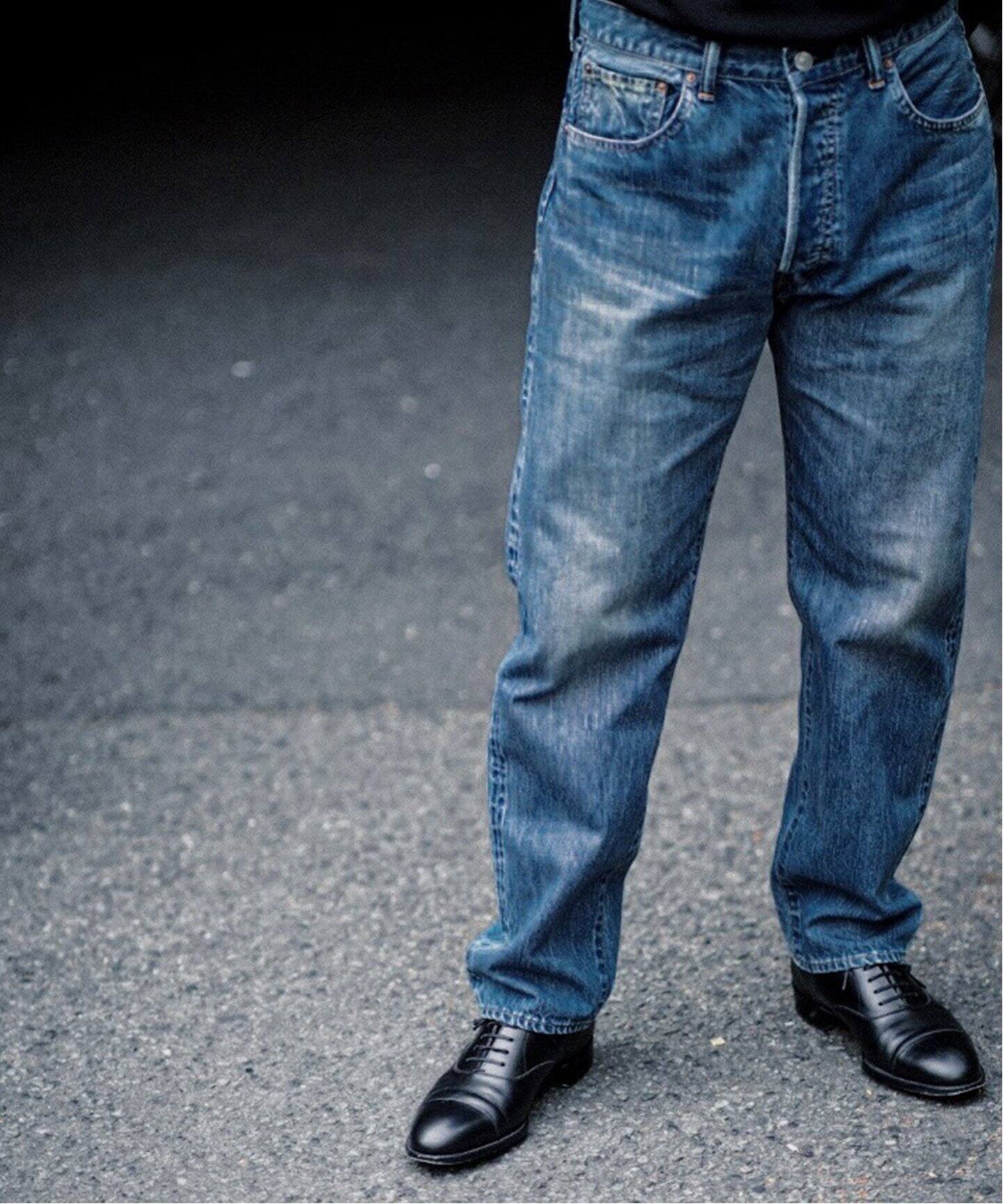 A.PRESSE/アプレッセ】Washed Denim Pants E（スラックス）｜L 
