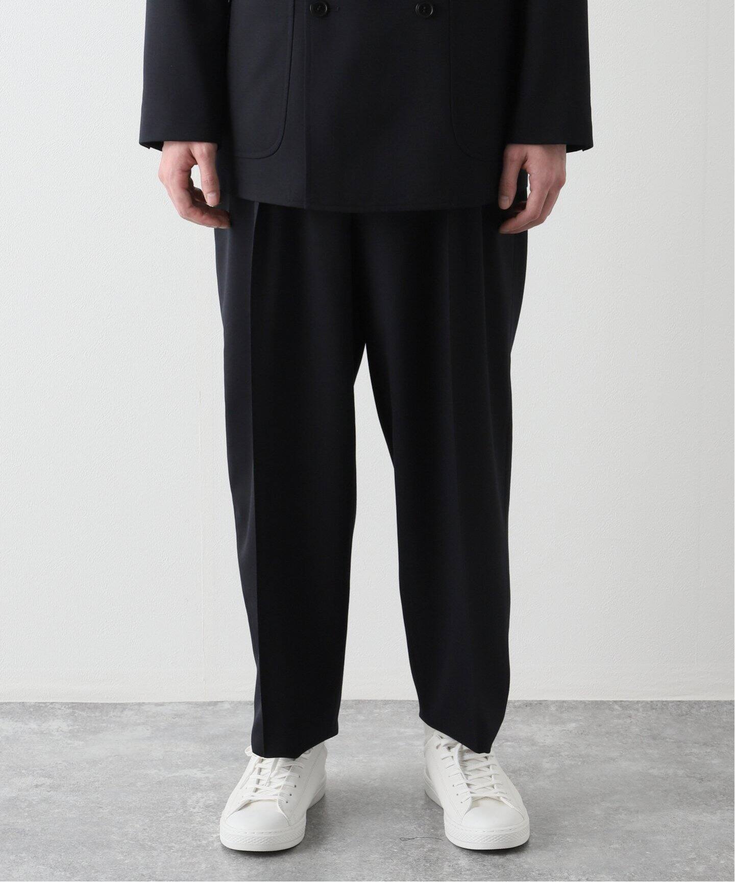 LE / エルイー】WIDE 2TUCK WOOL PANTS（スラックス）｜L 