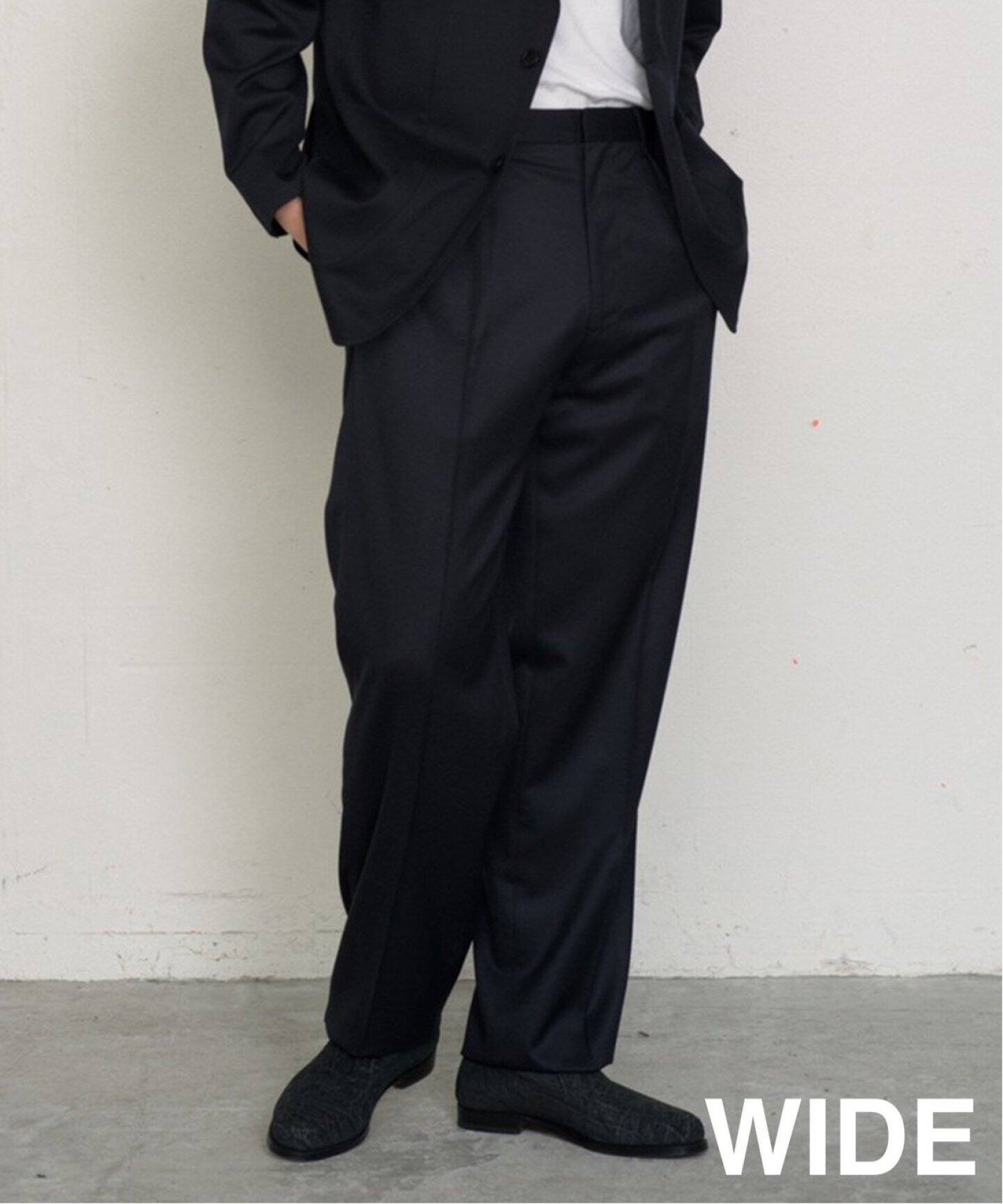 LE / エルイー】WIDE 2TUCK WOOL PANTS（スラックス）｜L
