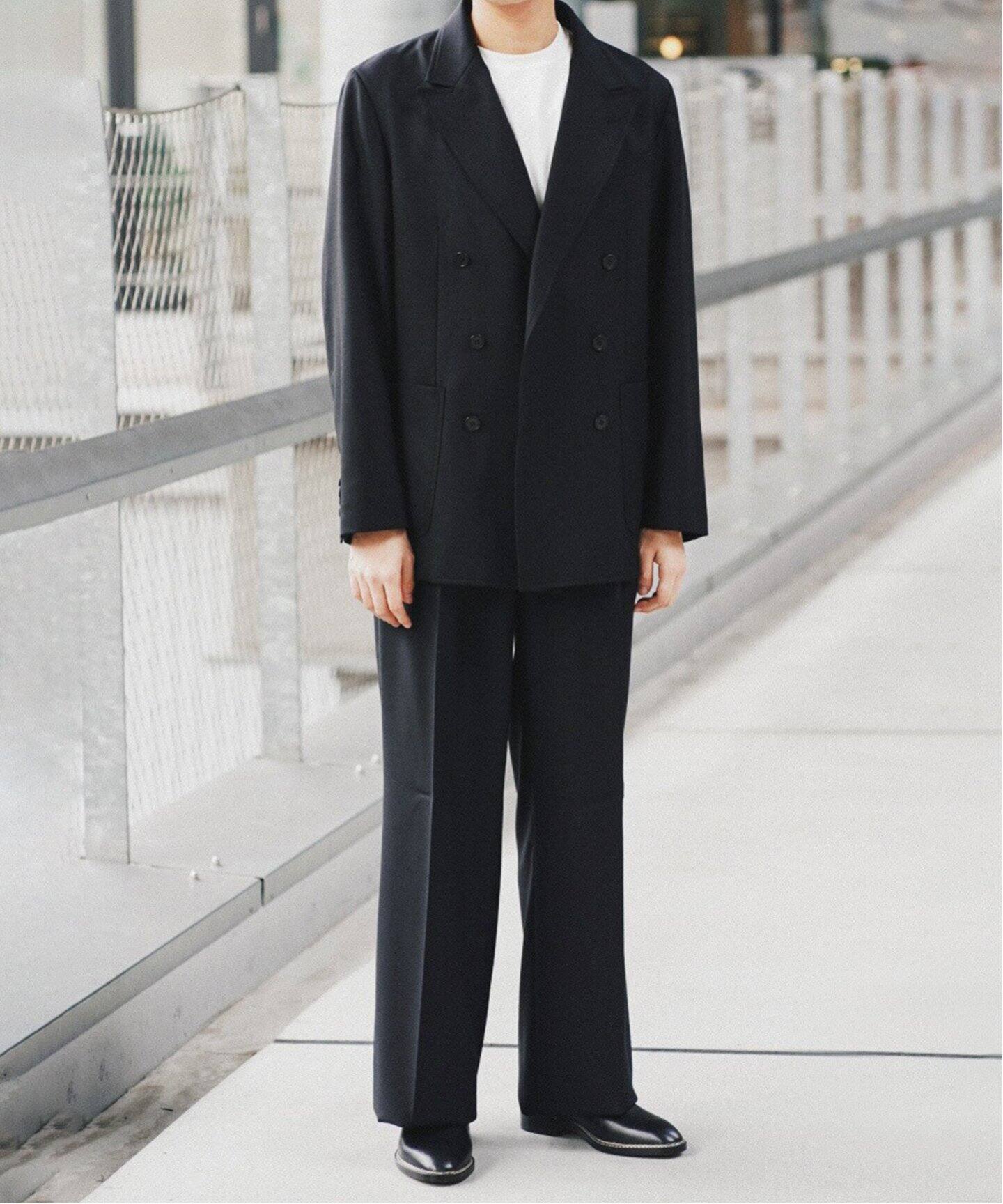 LE / エルイー】WIDE 2TUCK WOOL PANTS（スラックス）｜L