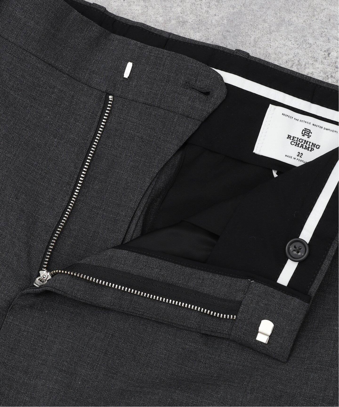 WOOL TWILL IVY TROUSER（スラックス）｜REIGNING CHAMP（レイニング