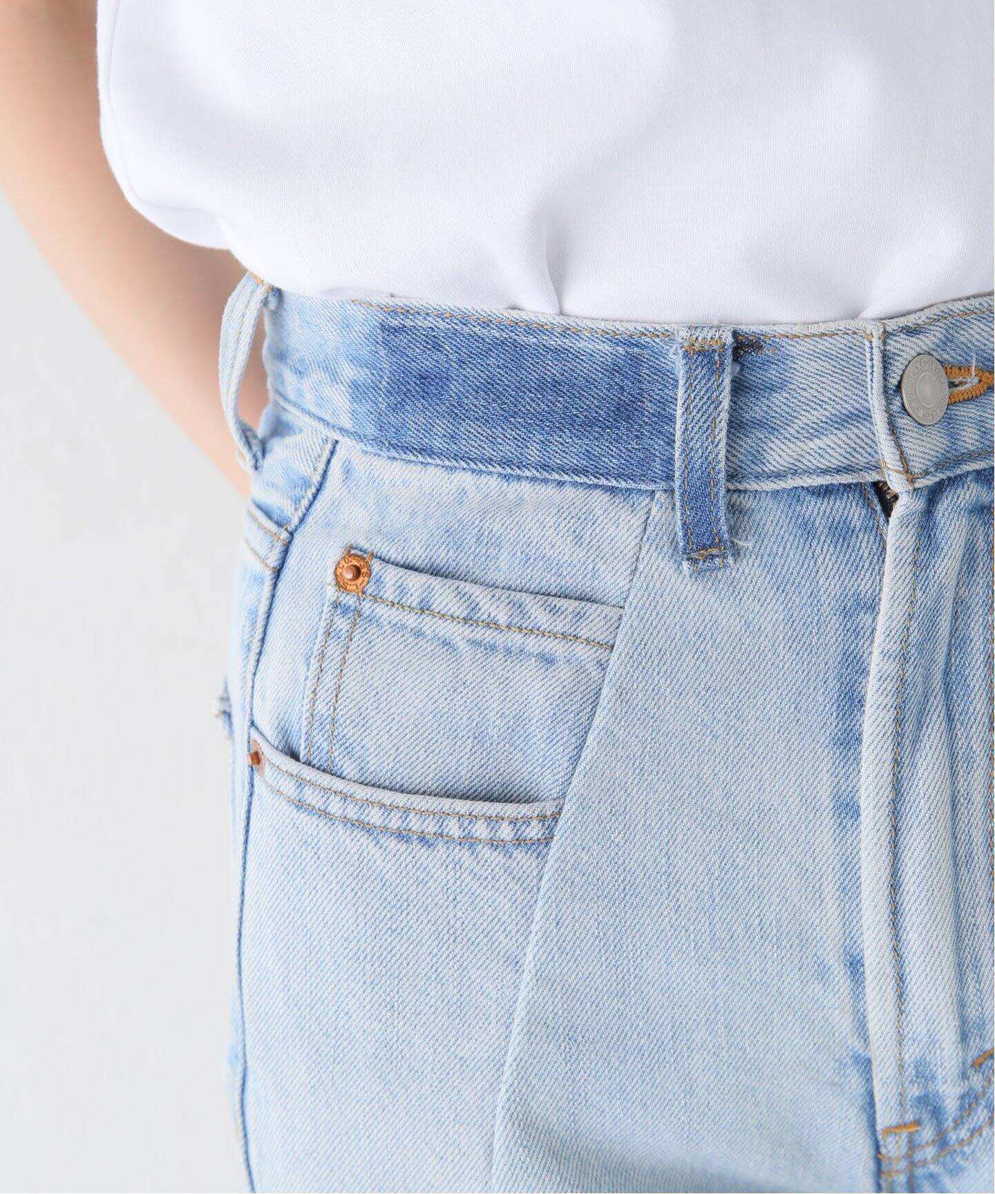 【未使用】⭐️Bonum ボナム ペイント リメイクパンツ メンズ M ペインター * 5ポケット リメイク デニムパンツ（デニムパンツ