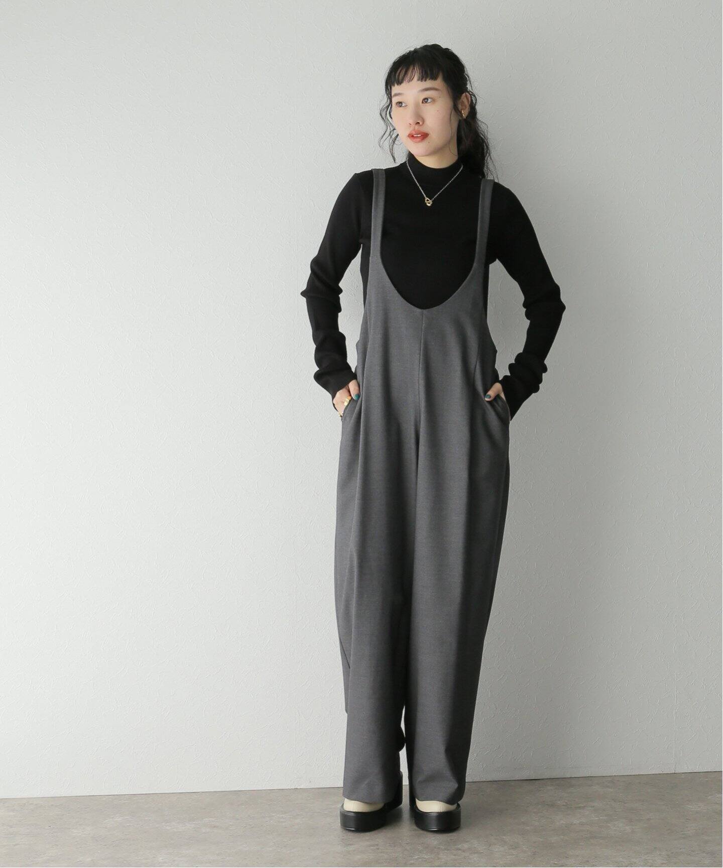 CLANE / クラネ】LOOSE SALOPETTE PANTS（サロペット／オーバーオール 