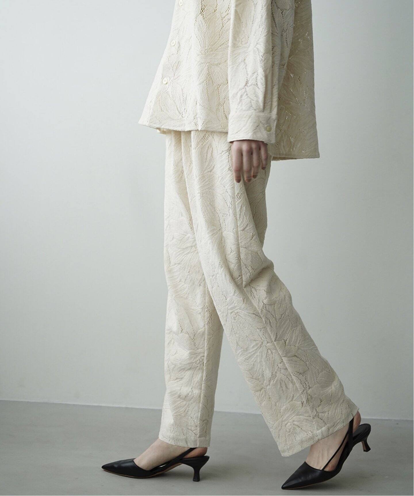 CLANE / クラネ】CURTAIN LACE TUCK PANTS（その他パンツ