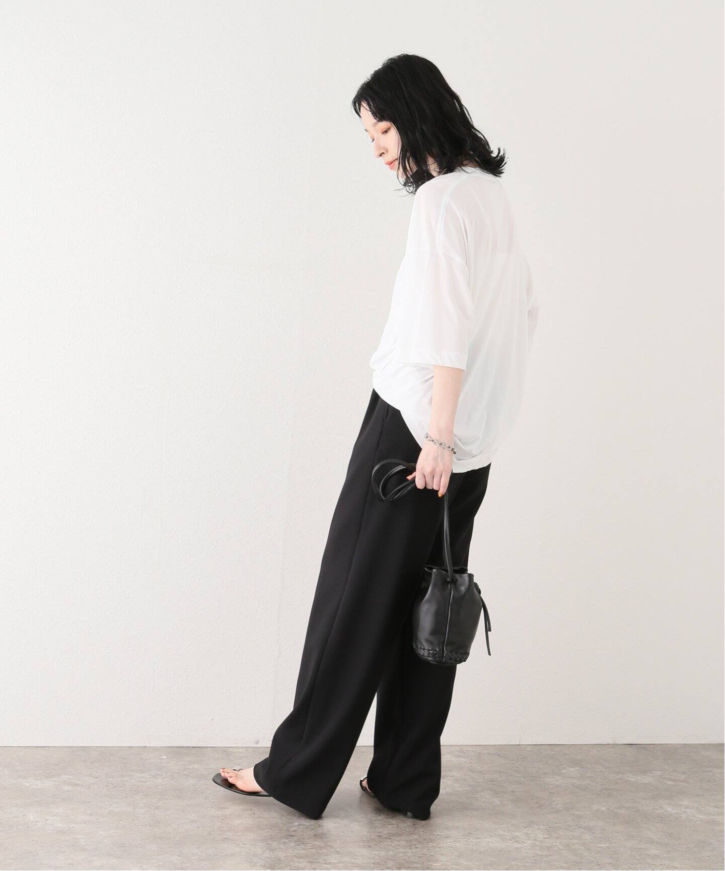 CLANE / クラネ】RIB STRIPE TUCK PANTS（スラックス）｜BOICE FROM 