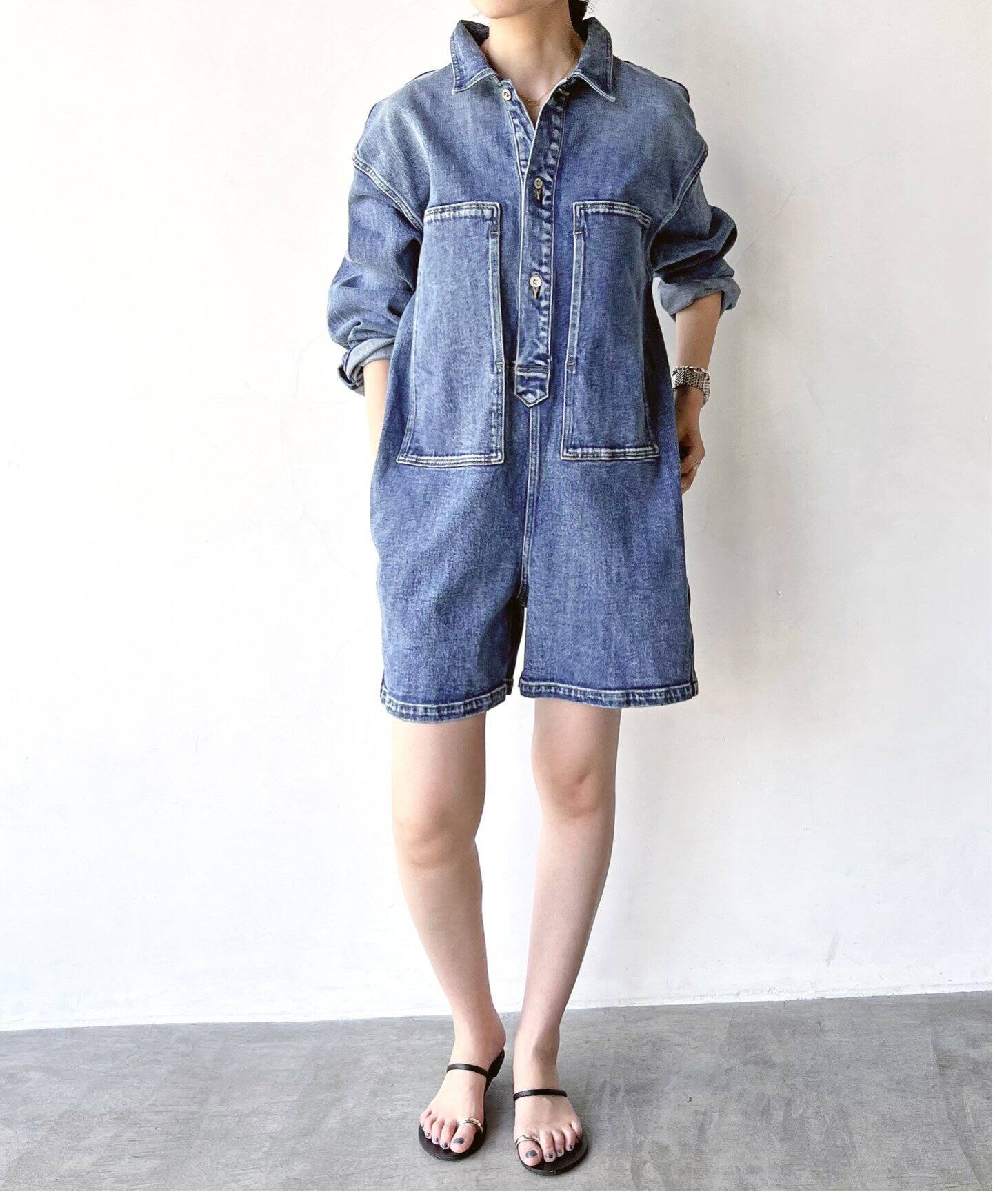 5 1/2 ARMY DENIM JUMPSUIT（つなぎ／オールインワン）｜Spick and 