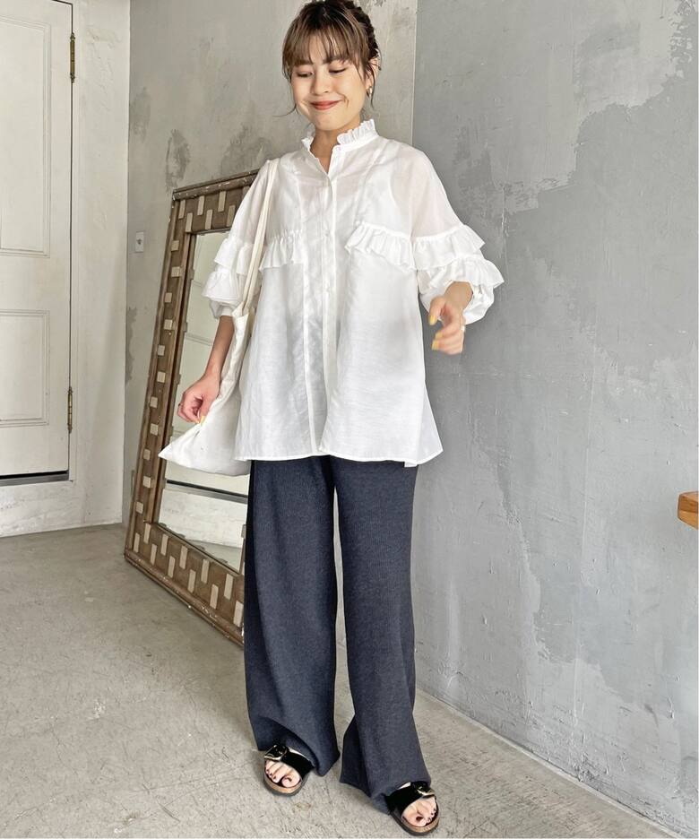 ニットワイドパンツ（スラックス）｜Spick and Span（スピック＆スパン  