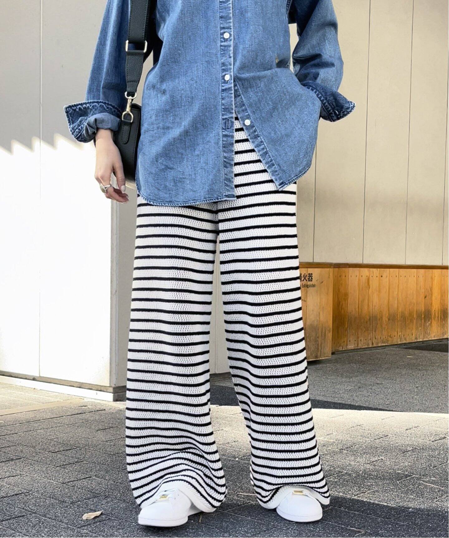 ボーダークロッシェパンツ（その他パンツ）｜Spick and Span（スピック  