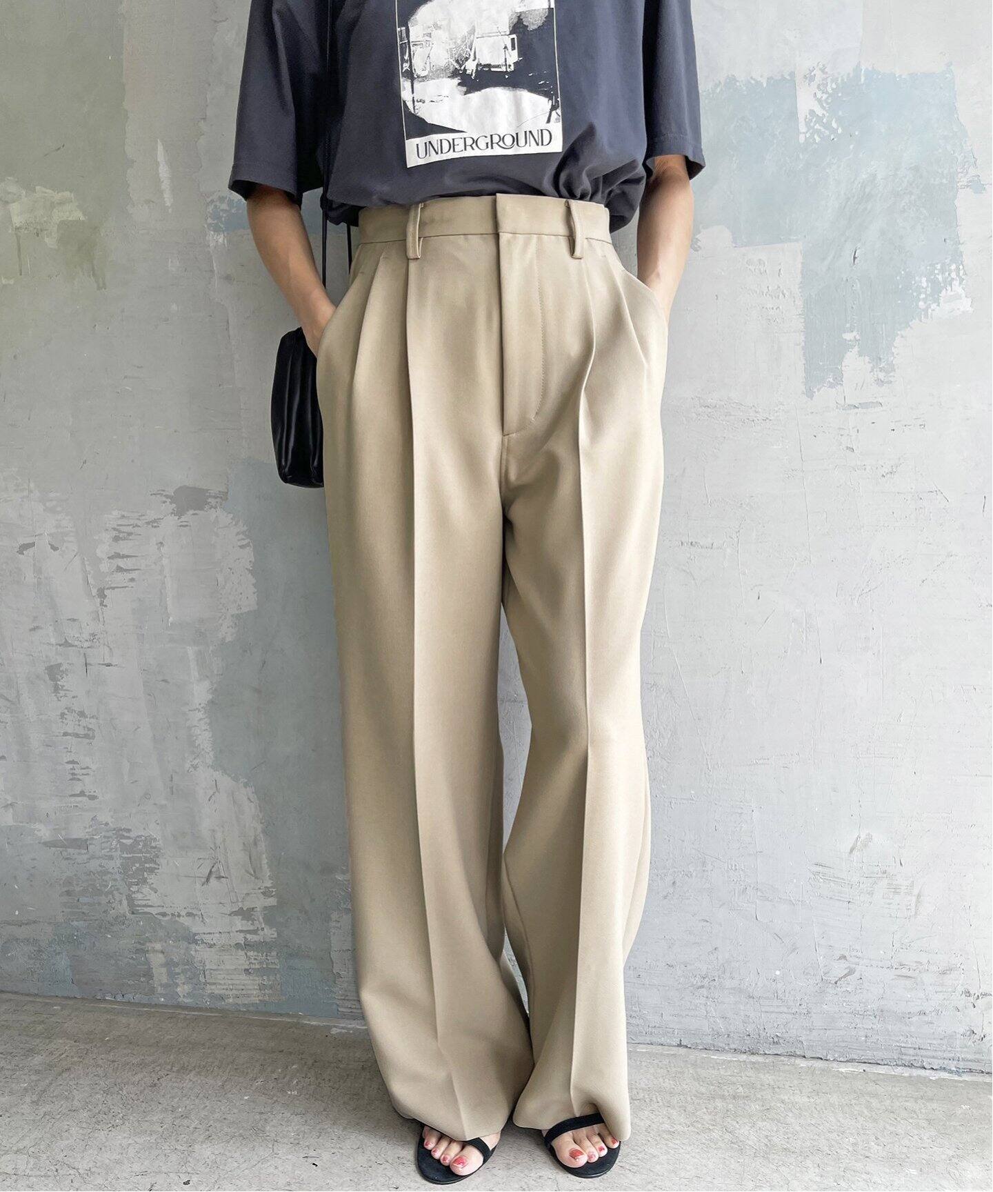ダブルクロスツータックパンツ（スラックス）｜Spick & Span（スピック