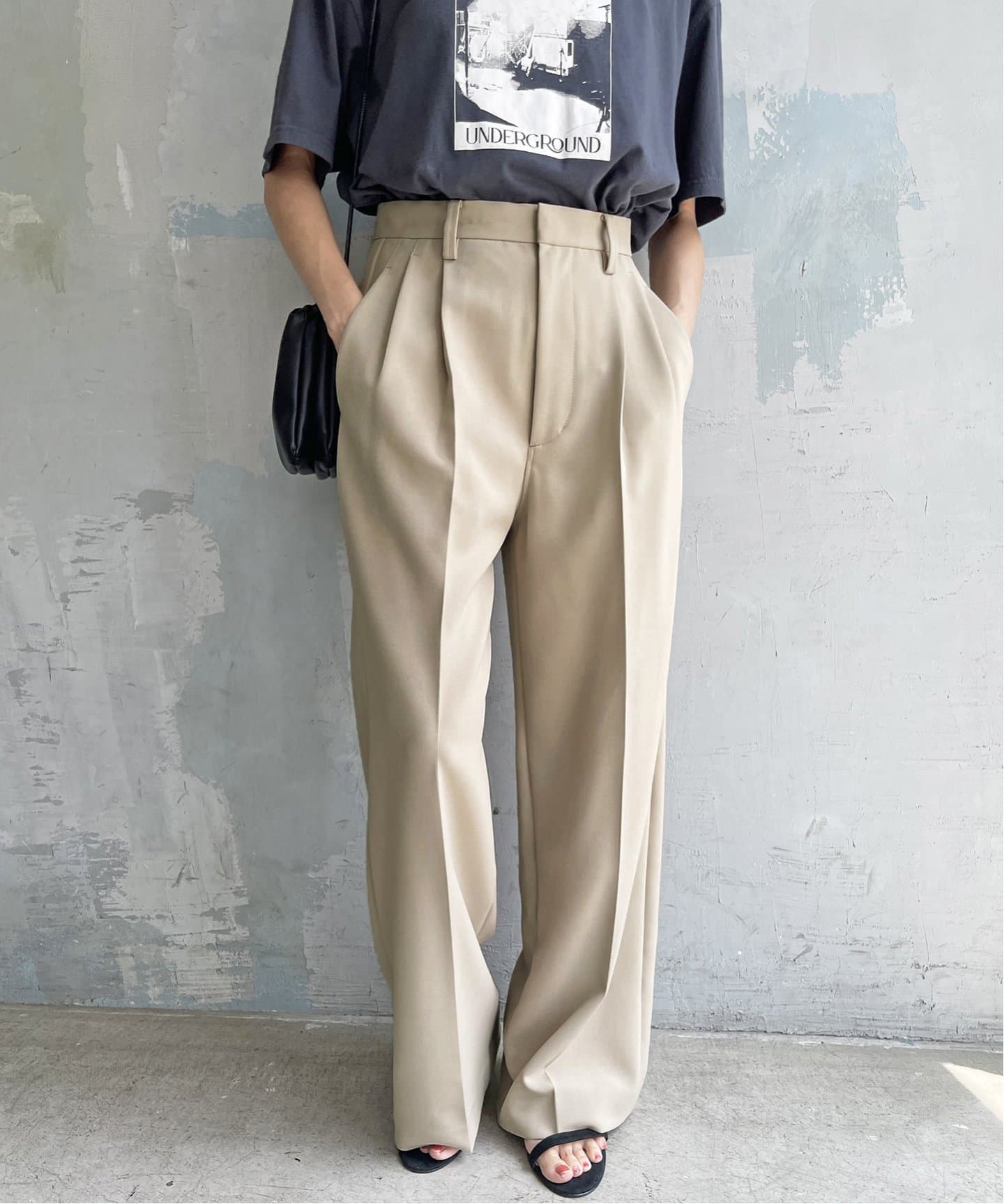 ダブルクロスツータックパンツ（スラックス）｜Spick & Span（スピック