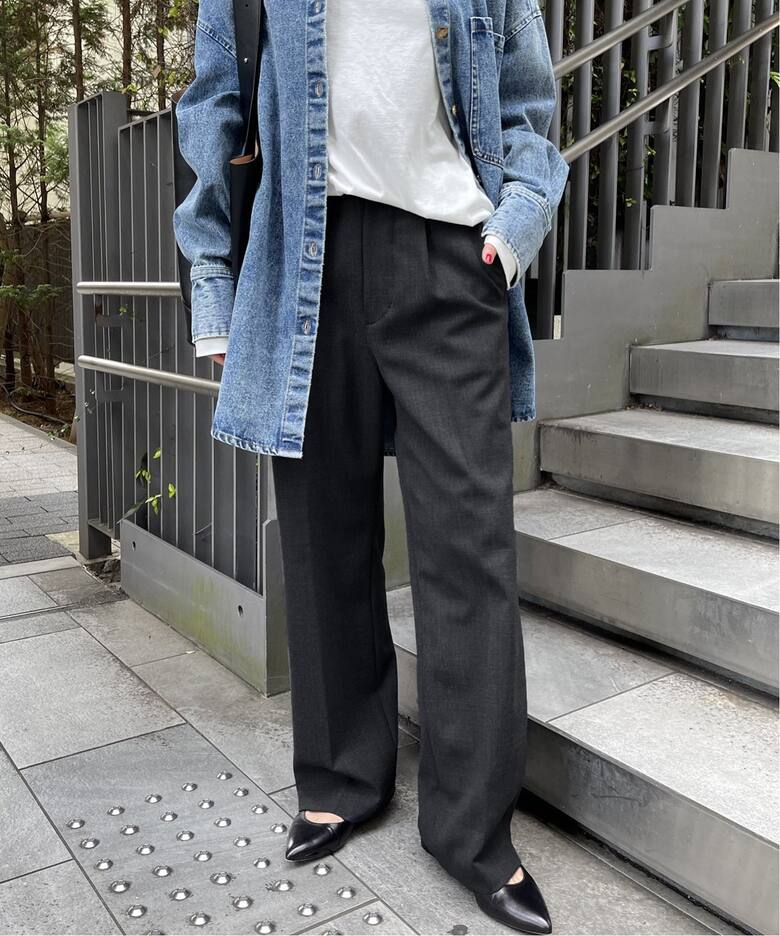 ≪追加2≫ハイブリッドダブルクロスワンタックパンツ（スラックス 