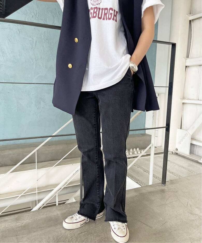 ≪追加≫5 1/2 BEAUTY-LINE SLIT DENIM（デニムパンツ・ジーンズ 