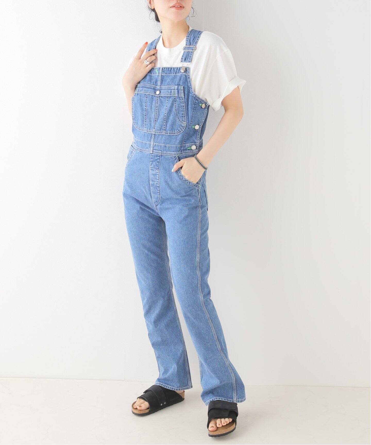 HOLIDAY/ホリデイ】 SLIM FLARE DENIM OVER-ALL（サロペット 