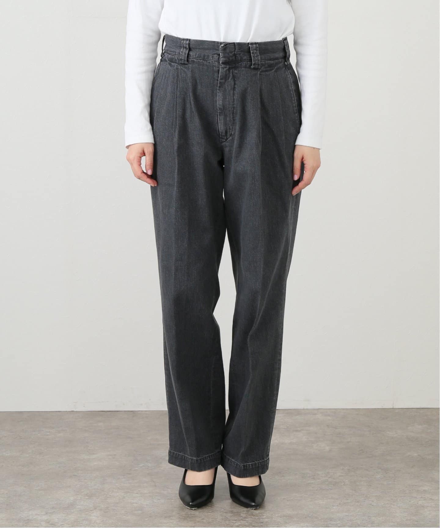 W24新品未使用タグ付！Oblada Officers Denim タックデニム ≪WEB限定≫OBLADA / オブラダ Officers Denim（デニムパンツ