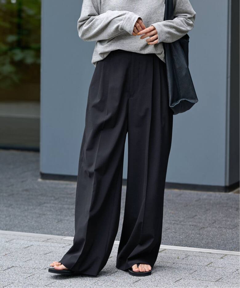 ウォッシャブルTWタックワイドパンツ（スラックス）｜FRAMeWORK  