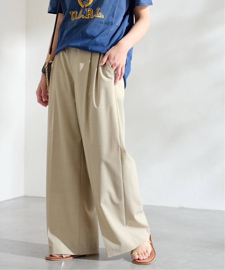 ウォッシャブルTWタックワイドパンツ（スラックス）｜FRAMeWORK  