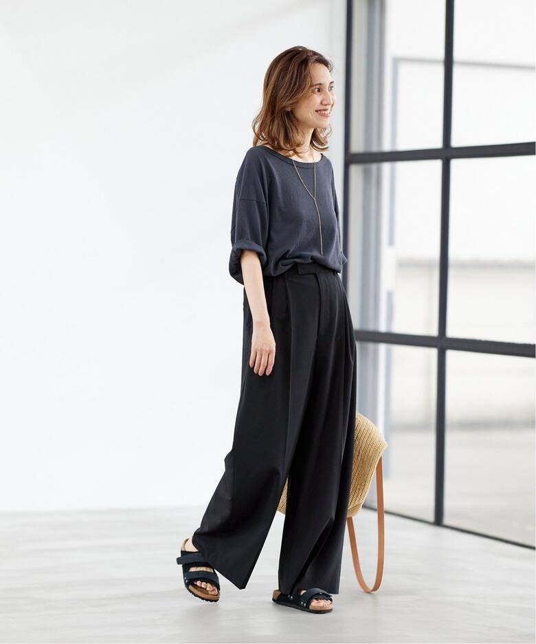 ≪追加≫ウォッシャブルTWタックワイドパンツ2（スラックス  