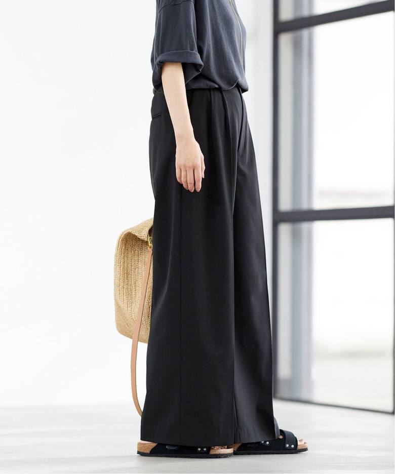 ≪追加≫ウォッシャブルTWタックワイドパンツ2（スラックス  