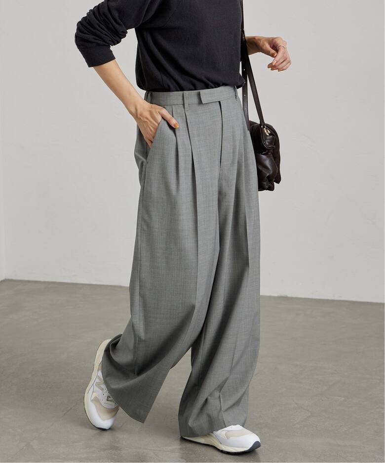 ≪追加≫ウォッシャブルTWタックワイドパンツ2（スラックス  