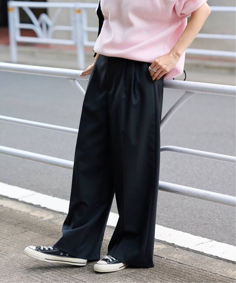 ウォッシャブルトロタックワイドパンツ（スラックス）｜FRAMeWORK  